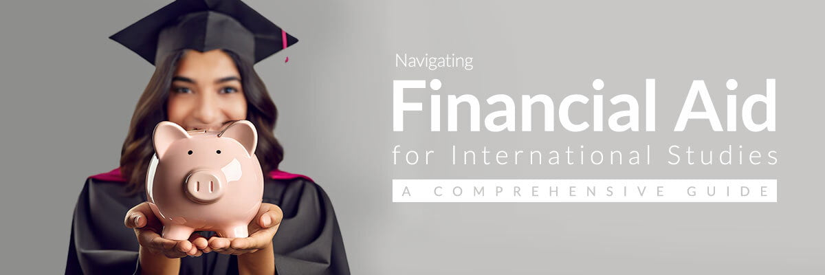 Girl with piggy bank financial aid blog header